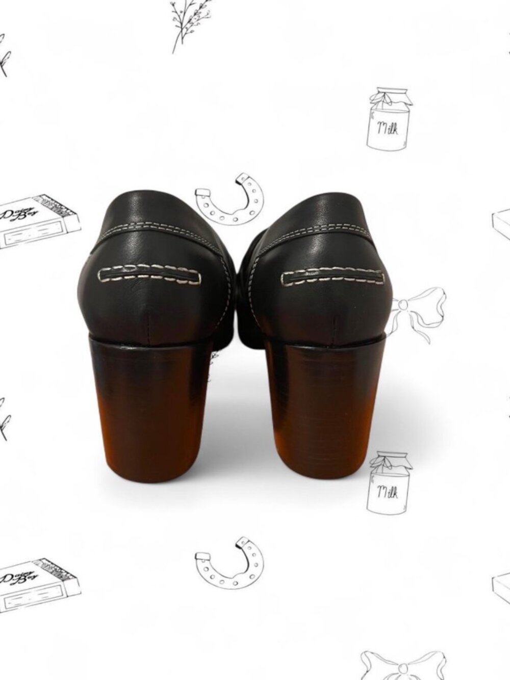 Hermès Dauphine 70 loafer in black leather Pumps SZ 37 - Picture 6 of 8